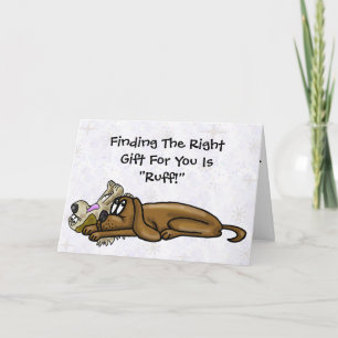 Deux Chiens épuisés Drôle carte d'anniversaire