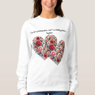 Deux cœurs de fleurs vibrantes Sweatshirt