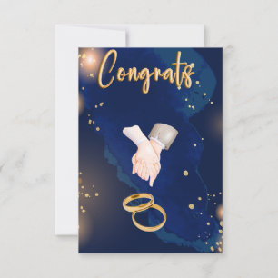 Deux coeurs deviennent une seule carte de mariage 