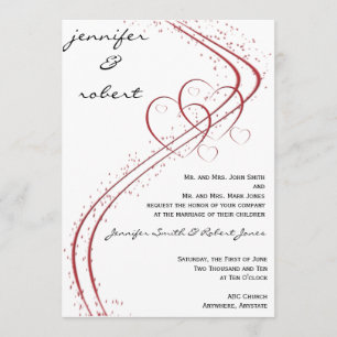 Deux coeurs en une seule invitation