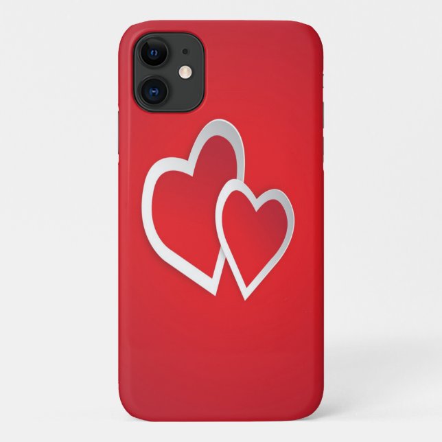 Deux Coeurs rouges iPhone / coque ipad (Dos)