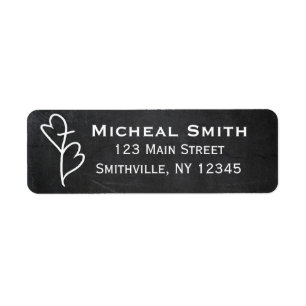 Deux Coeurs Un Étiquette de adresse d'amour