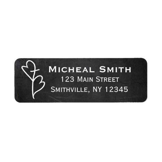 Deux Coeurs Un Étiquette de adresse d'amour (Devant)