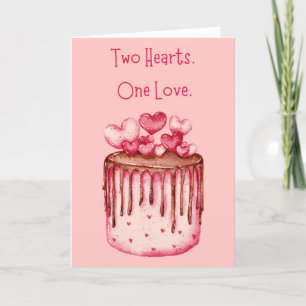Deux Coeurs Un Mariage d'amour carte de voeux