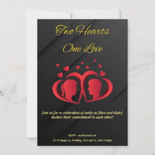 Deux Coeurs Une Invitation D'Amour