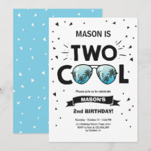 Deux Cool anniversaire invitation garçon 2e annive