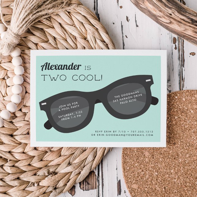 Deux Cool | Summer Sunnies Anniversaire Invitation (Créateur téléchargé)