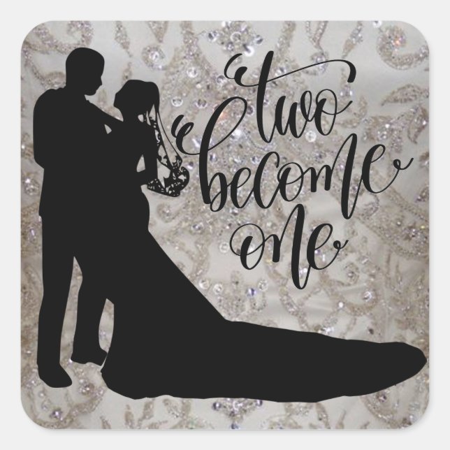 Deux deviennent un Sticker Rond Classique / Sceau  (Devant)