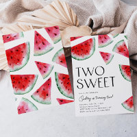 Deux douce pastèque Invitation d'anniversaire