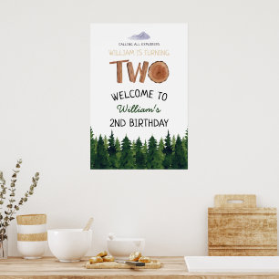 Deux enfants Explorer 2e Affiche de bienvenue d'an