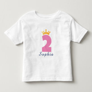 Deux et la Couronne Nom personnalisé - T-Shirt pou