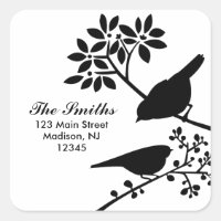 Deux Étiquettes de adresse d'oiseaux