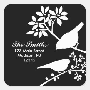 Deux Étiquettes de adresse d'oiseaux