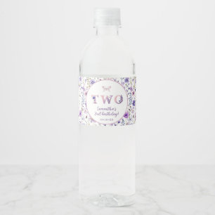 Deux Étiquettes Wild 2e Birthday Water Bottle