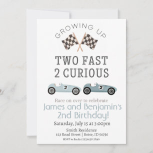 Deux Fast 2 Curieux Invitation Anniversaire