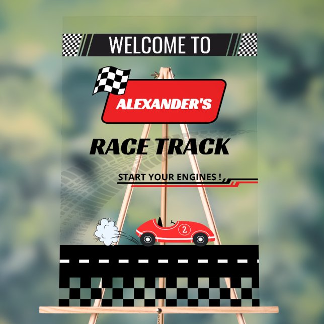 Deux Fast retro voiture rouge voiture garçon anniv (Créateur téléchargé)