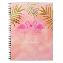 Deux flamants roses Cahier de plage tropicale