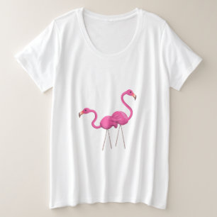 Deux Flamants roses roses se tenant ensemble