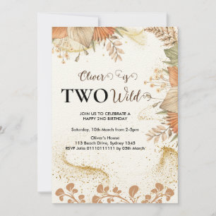Deux fleur sauvage 2ème invitation anniversaire