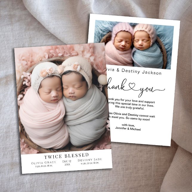 Deux fois la photo bienheureuse carte Faire-part p (Créateur téléchargé)