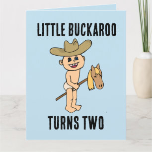 DEUX GARÇON COWBOY CARTE D'ANNIVERSAIRE