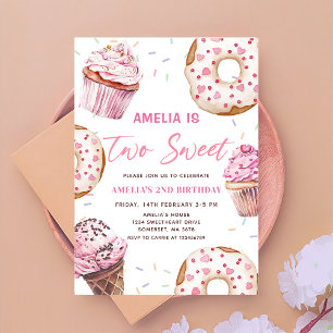 Deux gâteaux sucrés et beignets 2e Invitation d'an