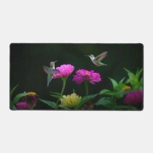 Deux Hummingbirds Desk Mat