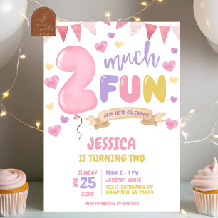 Deux Invitation d'anniversaire de GIrl très amusan
