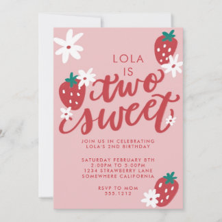 DEUX INVITATION D'ANNIVERSAIRE SUCRÉ
