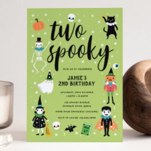 Deux Invitation Éffrayante Halloween
