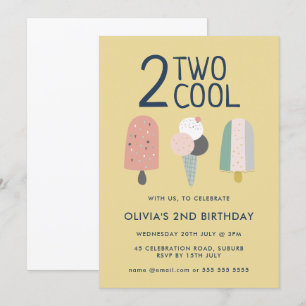 Deux invitations d'anniversaire cool
