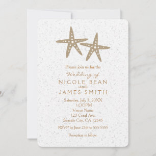 Deux invitations de mariage Starfish Beach
