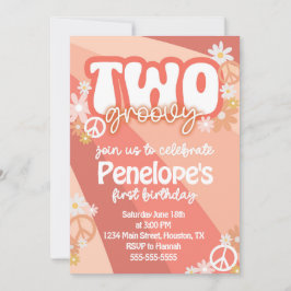 Deux invitations groovy pour un deuxième anniversa