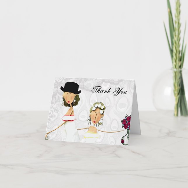 Deux jeunes mariées épousant le Merci (Devant)