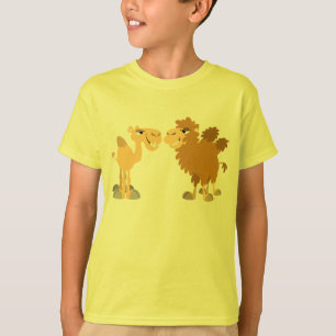 Deux Jolies Cartoon Camels Enfants T-shirt