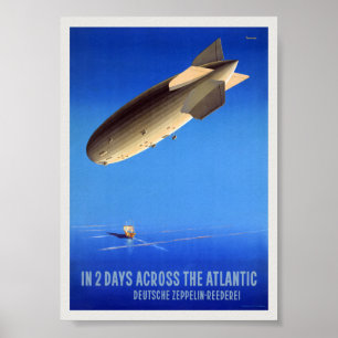 Deux Jours pour Traverser l'Atlantique Affiche Vin