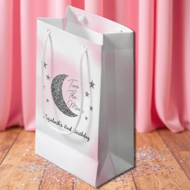 Deux La Lune 2e Anniversaire Petit Sac Cadeau (Créateur téléchargé)