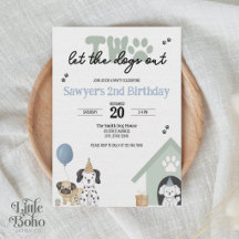 Deux laissez les chiens sortir | Invitation pour 2