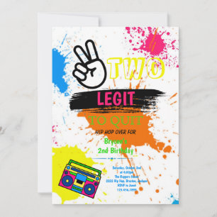 DEUX LEGIT À QUITTER 2e Invitation d'anniversaire