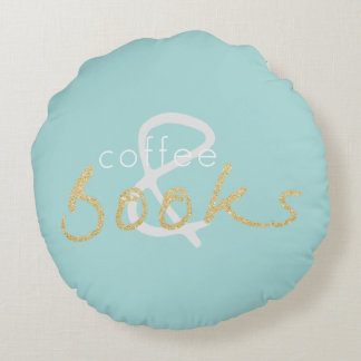 Deux livres toniques et Coussin rond de café