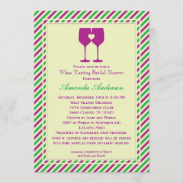 Deux lunettes à vin Invitation à la douche nuptial