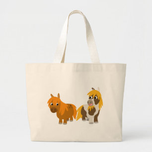 Deux mignons Poney Cartoon Sac personnalisé