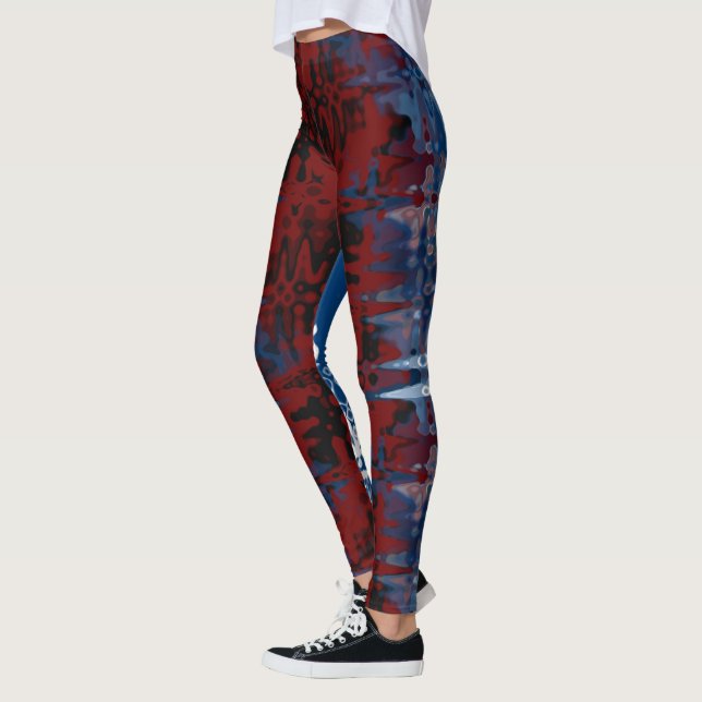 Deux Mondes Leggings Art Abstrait Love Leggings (Gauche)