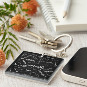 Deux noms couple motif monogramme noir gris blanc