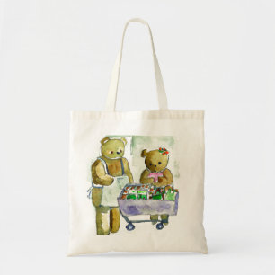 Deux nounours shopping ai généré sacs fourre-tout