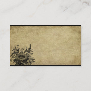 Deux oiseaux et leurs cartes de visite