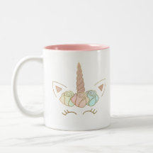 Deux ont modifié la tonalité la tasse de licorne