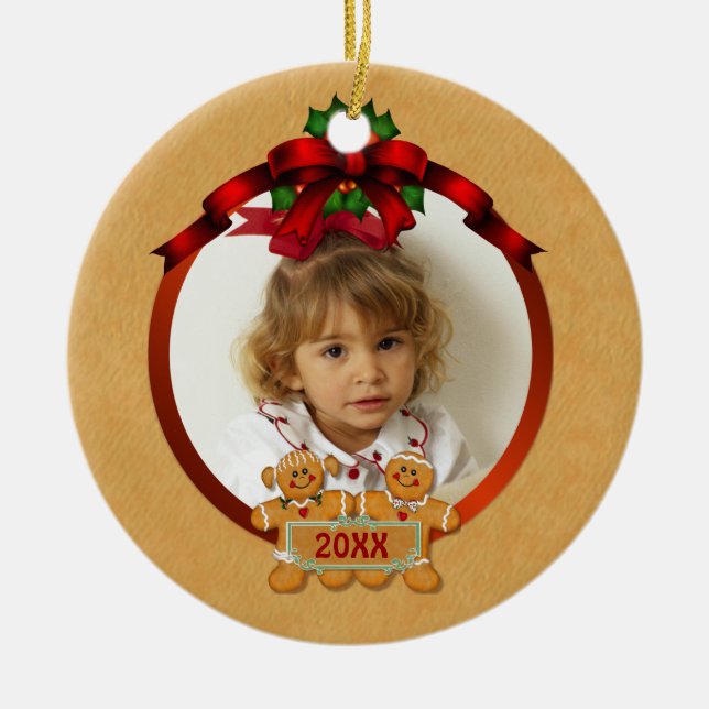 Deux Ornement Visite Gingerbread Enfants (Devant)