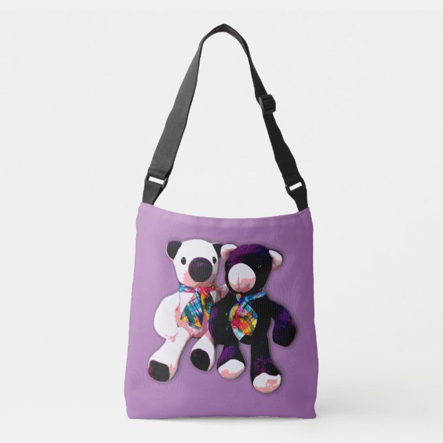 Deux ours en peluche Sac fourre-tout double face (Devant)