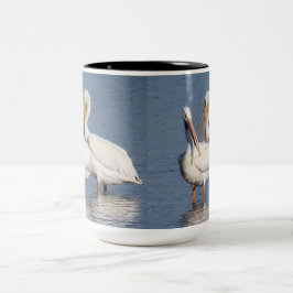 Deux pélicans blancs Mug